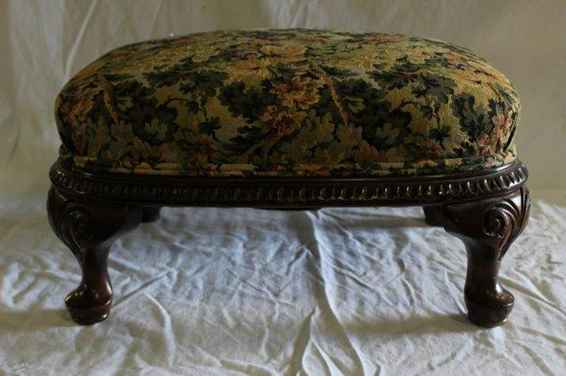 Mahogany Queen Anne foot stool (1 of 5)