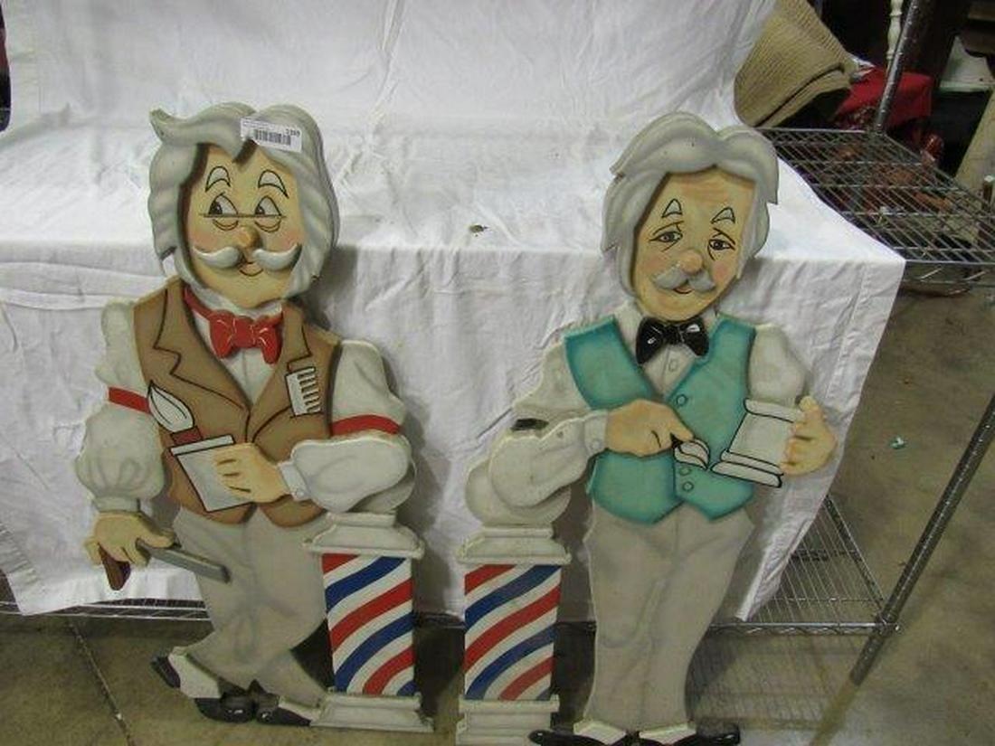2-Early Wood Cut out Barber Shop displays (1 of 4)