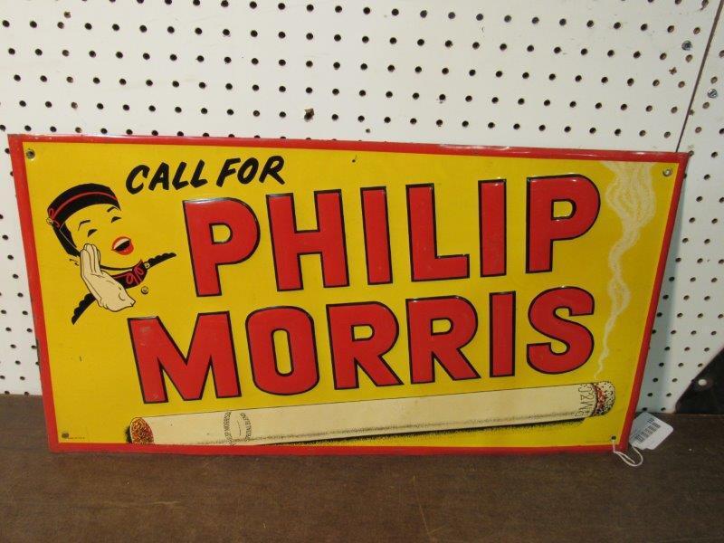 SST Philip Morris Cigarette Embossed Sign (1 of 4)