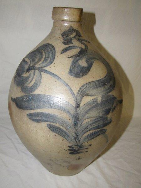 Floral Decorated Stoneware Jug (1 of 5)