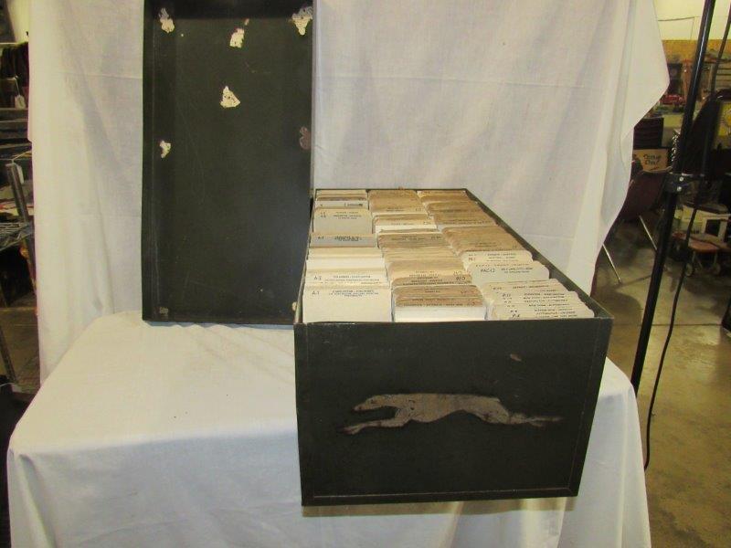 Greyhound metal file cabinet with route maps (1 of 7)