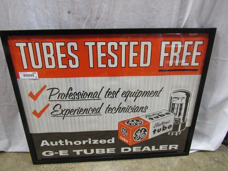 NOS G-E Tube Dealer framed poster (1 of 5)