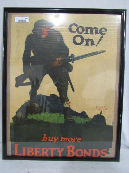 1918 Come On! Buy more Liberty Bond's WWI poster (1 of 8)