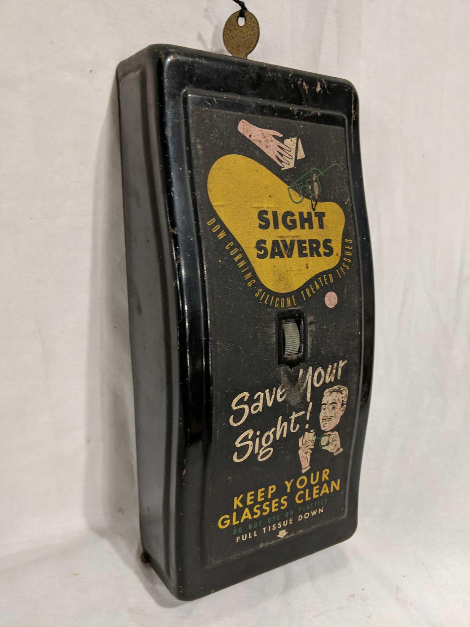 Sight Savers silicone tissue dispenser w/key: Silicone tissue dispenser to clean your spectacles. 5 in wide 11 1/2 in tall