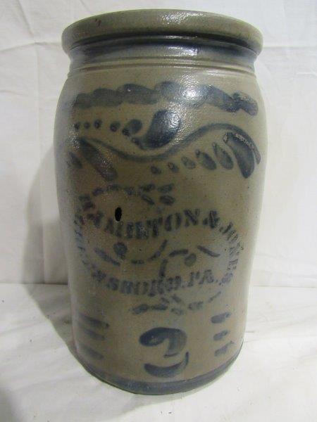 2 gallon Hamilton and Jones decorated crock (1 of 6)