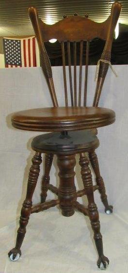 Extremely unique antique piano stool (1 of 5)