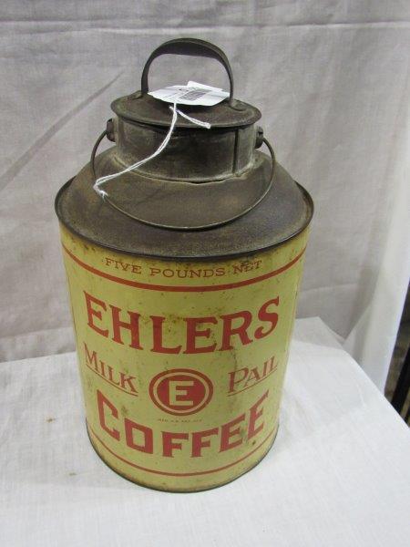 Ehlers milk /coffee pail: Albert Ehlers Brooklyn, New York. A few slight indentations but overall pretty nice.