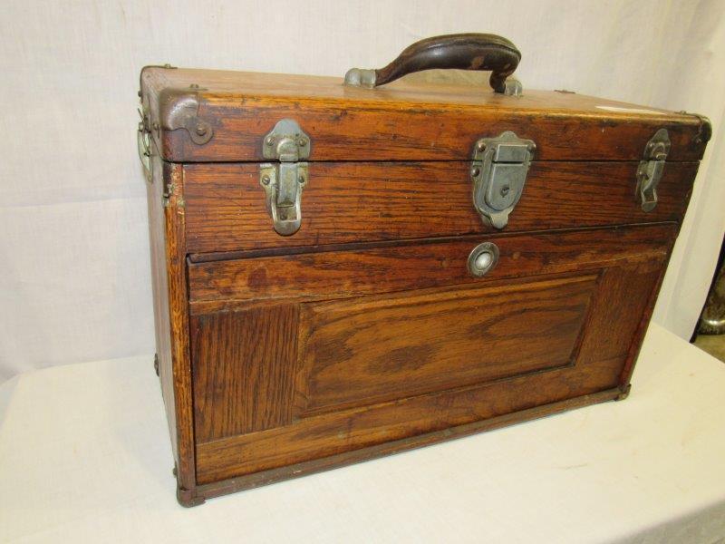 Craftsman machinist chest: Has a few breaks and cracks that have been repaired.