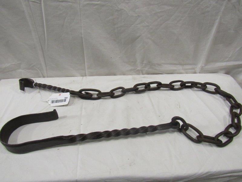 Kitchen hearth hand Forged chain Trammel (1 of 6)
