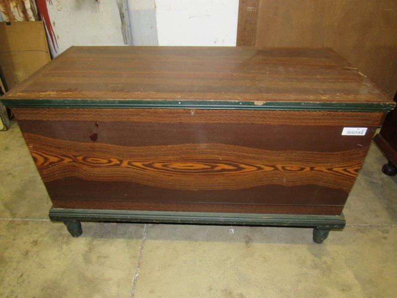 Primitive grain painted blanket chest (1 of 7)