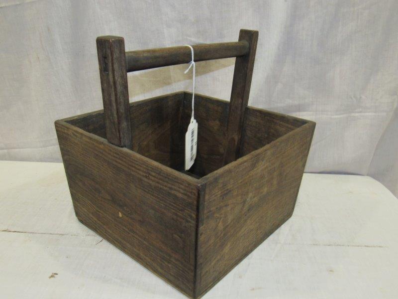 Primitive wooden apple picking basket (1 of 2)
