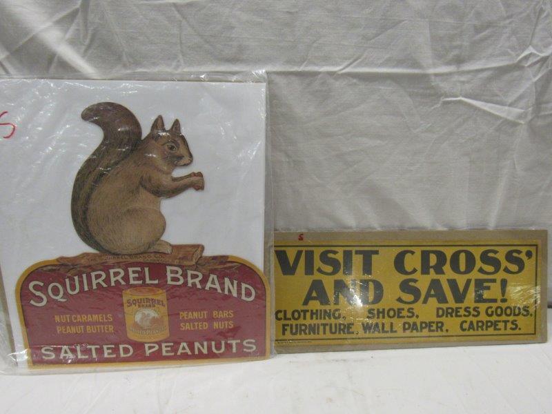 2- small cardboard advertising pieces (1 of 3)