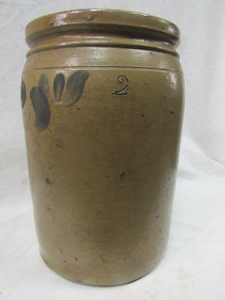 2 gal. decorated stoneware jar (1 of 5)