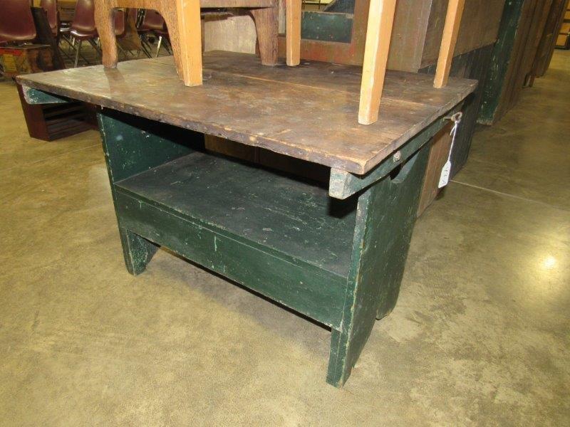 Primitive painted hutch table (1 of 4)