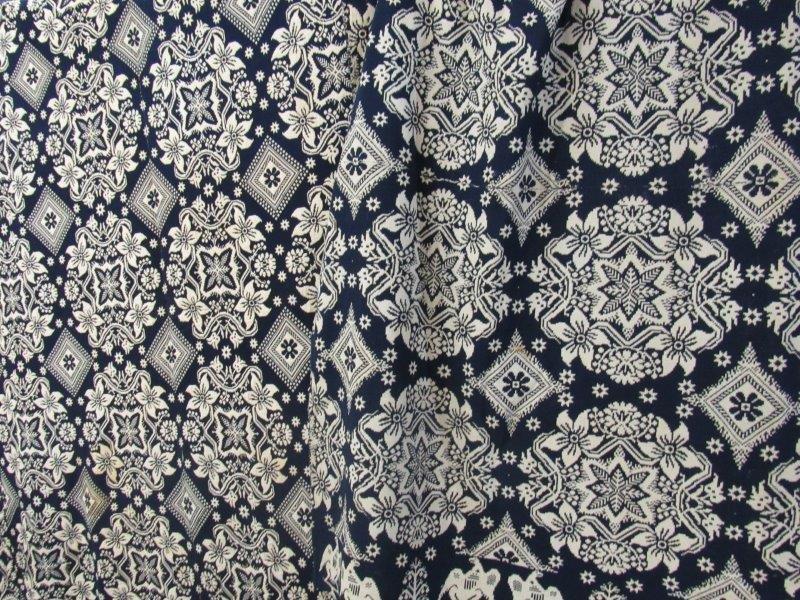 1835 and 1837 blue and white coverlets (1 of 4)