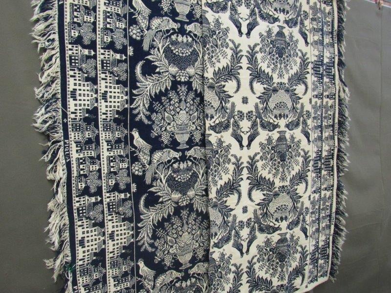 2- Piqua 1848 blue and white coverlets (1 of 2)