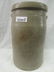 5 gal. decorated stoneware churn crock - 2
