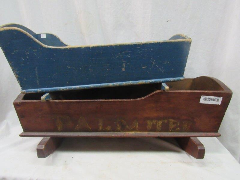 2 Early American doll cradles (1 of 4)