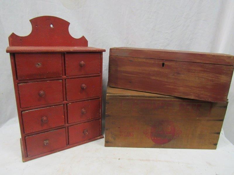 8 drawer spice cabinet & 2 wooden boxes (1 of 12)