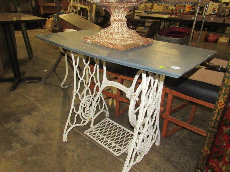 Singer Sewing Machine Base with Table Top: 29" h x 36" w x 20" d