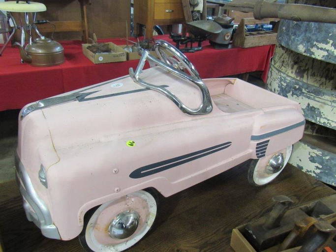 Vintage Pink Pedal Car