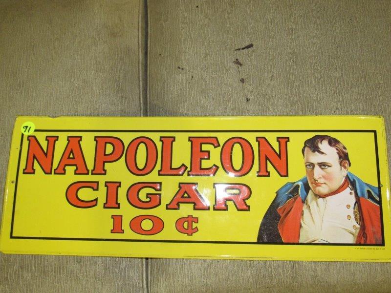 1974 Napoleon Cigar 10c Sign: TBD