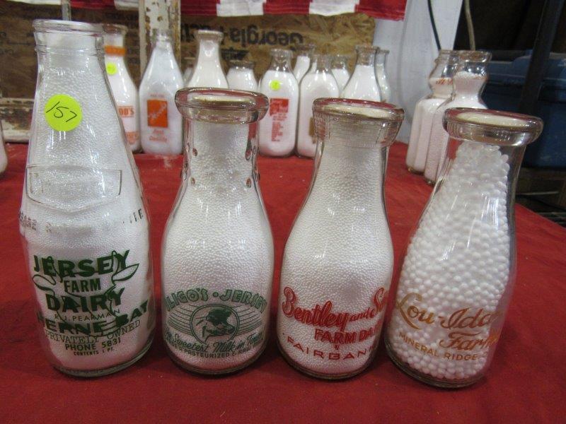 4- 1 pint glass milk bottles (1 of 4)