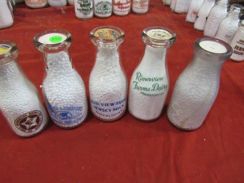 5 - one pint glass milk bottles (1 of 5)