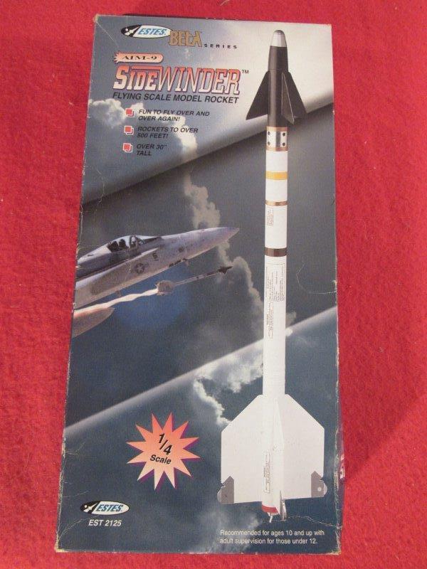 Estes Sidewinder rocket: this is in original box 