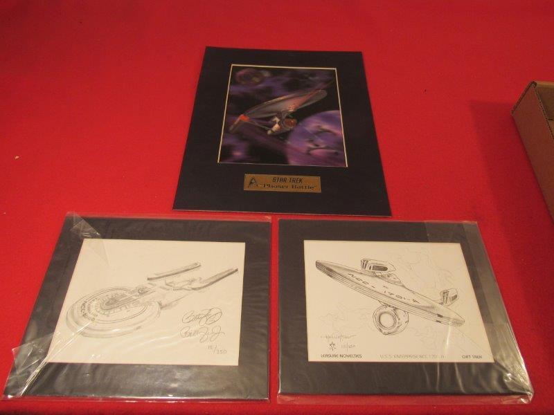 LOT OF 3- STAR TREK ART PRINTS/ SKETCH AND VISICOMM (1 of 14)