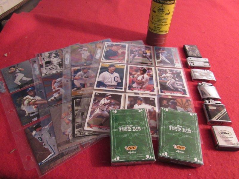 Sportscards, lighter and advertising lot (1 of 17)