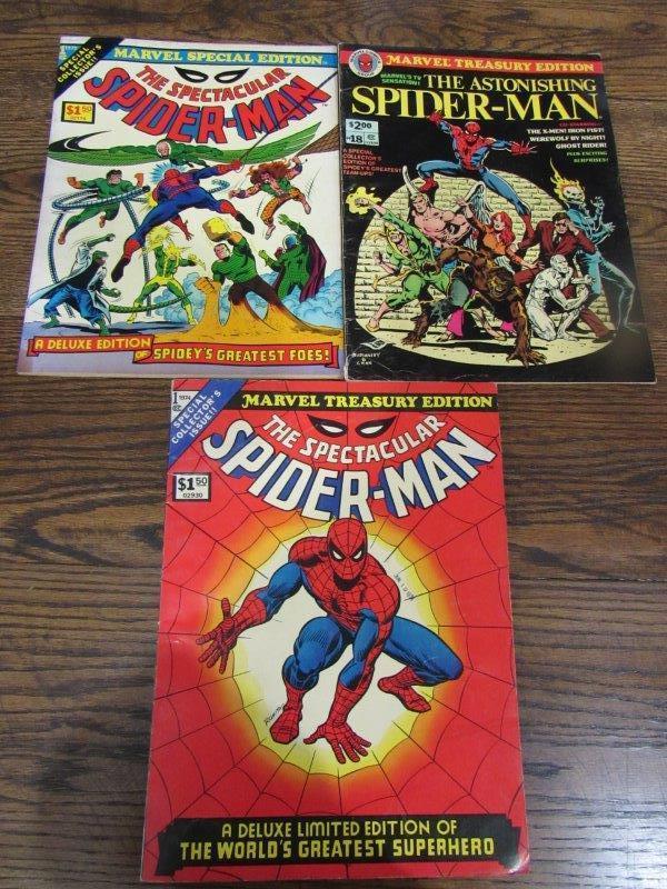 Lot of 3- Marvel 1970's Spiderman deluxe comics (1 of 5)
