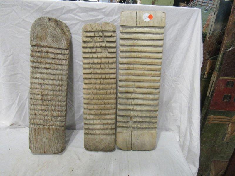 Three wooden washboards (1 of 2)