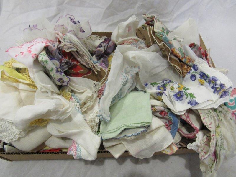 Large lot of vintage handkerchiefs: .