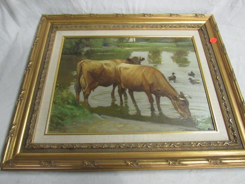 Edsberg Jersey Cow Painting Framed (1 of 3)