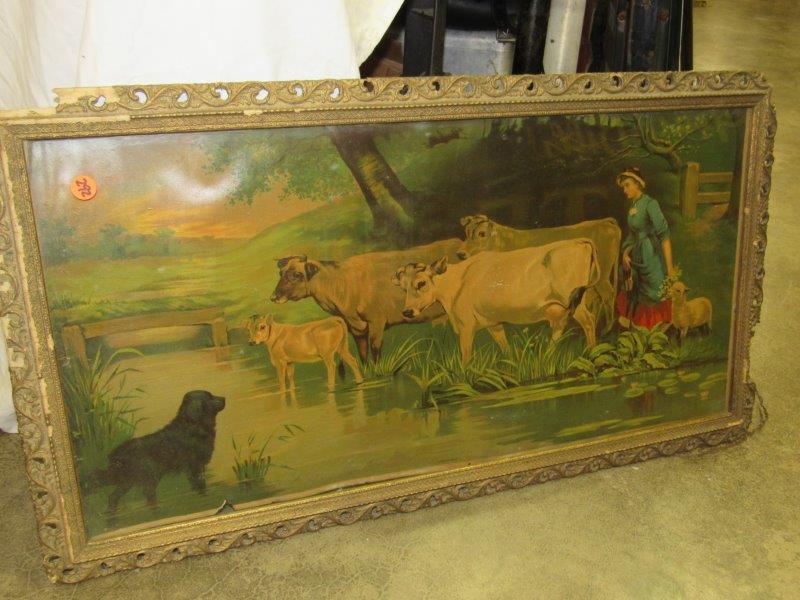 Very Early Jersey Cow Print/ Litho Framed (1 of 6)