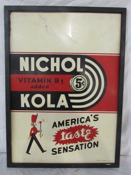 SST Nichol Kola five cent framed sign (1 of 6)