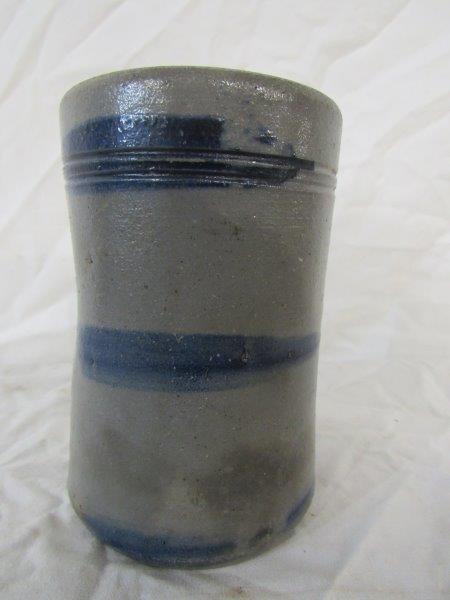Decorated striper stoneware canning jar (1 of 6)