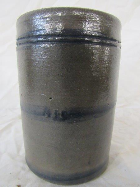 Decorated striper stoneware canning jar (1 of 6)