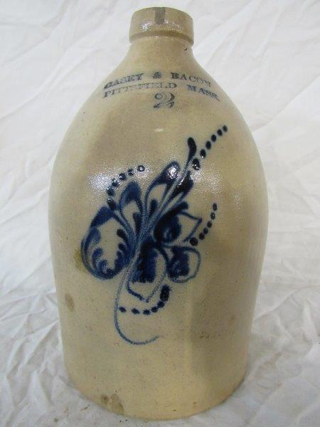 Casey & Bacon 2- gal. decorated stoneware jug (1 of 11)