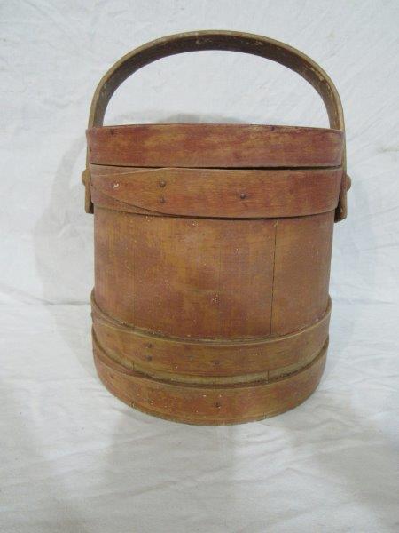 Salmon painted firkin bucket (1 of 6)
