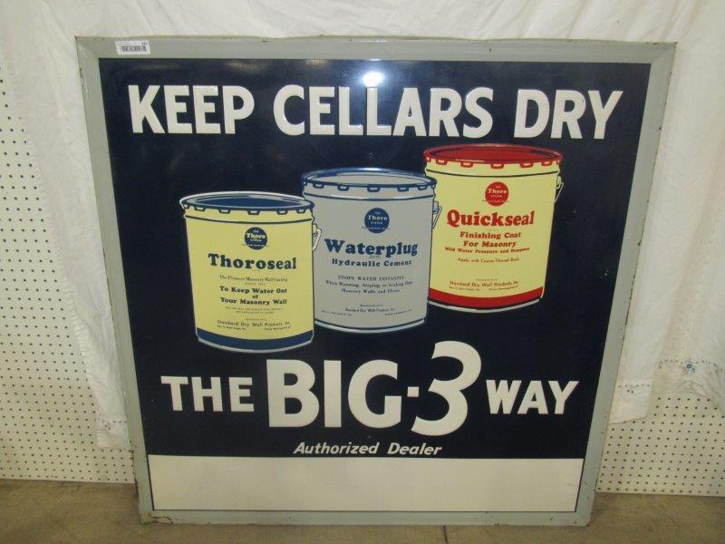 SST The Thoro System "Keep Cellars Dry" embossed sign (1 of 6)