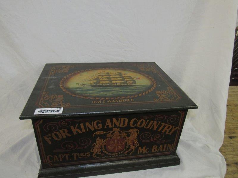 Hand-painted Seamans/ Captain's chest (1 of 6)