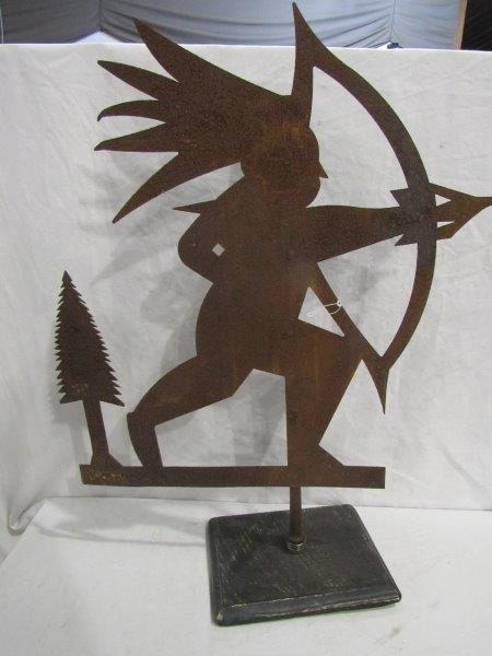 Metal Native American weathervane/ metal art (1 of 3)