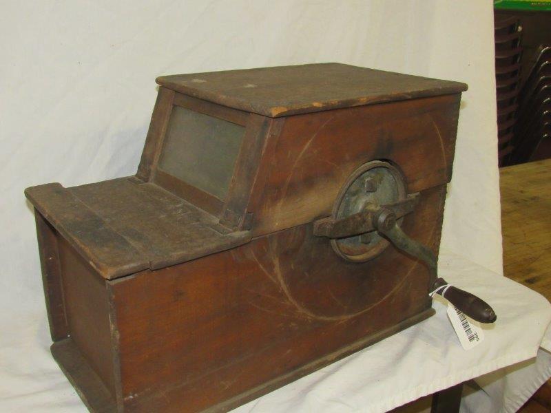 Unusual primitive dovetailed ice cream maker (1 of 5)