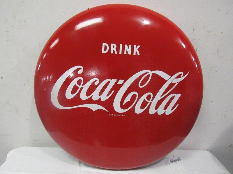 24 in porcelain Coca-Cola button sign (1 of 6)
