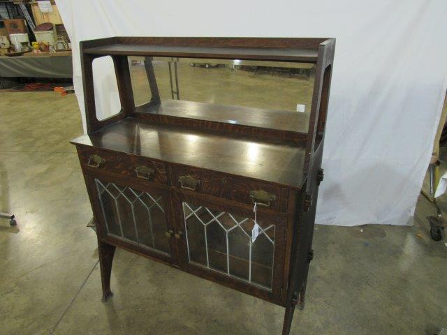 Mission oak pegged buffet server (1 of 6)