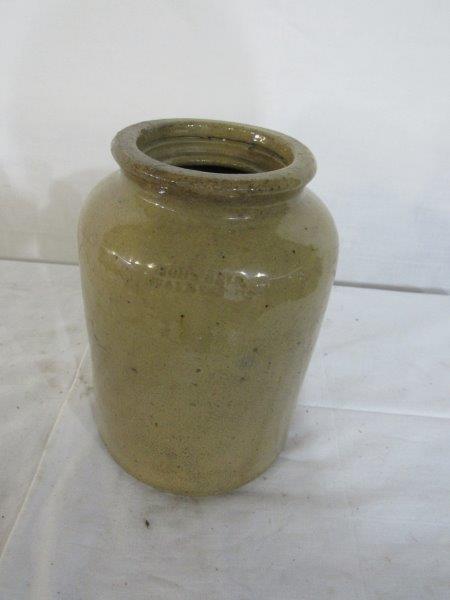 Signed John Bell stoneware fruit jar (1 of 4)