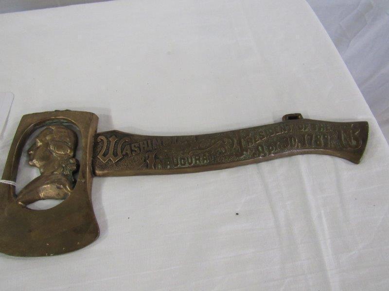 Vintage brass George Washington 1789 Inaugural Memorial (1 of 4)
