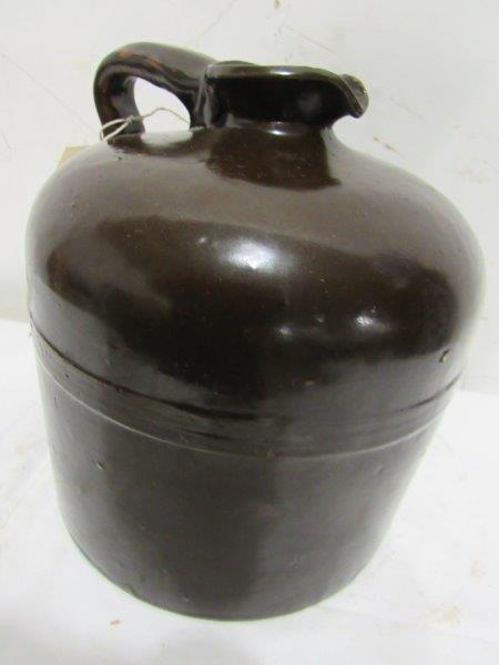 1 gal Makomb pottery marked crock jug w/spout NICE (1 of 3)